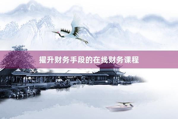擢升财务手段的在线财务课程