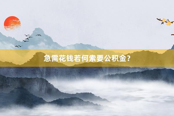 急需花钱若何索要公积金？